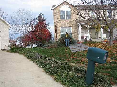 A recent landscaper job in the area