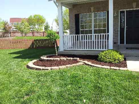 A recent landscaper job in the area