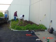 A recent landscaper job in the area