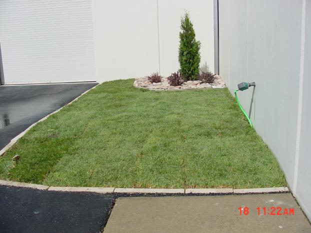 A recent landscaper job in the area