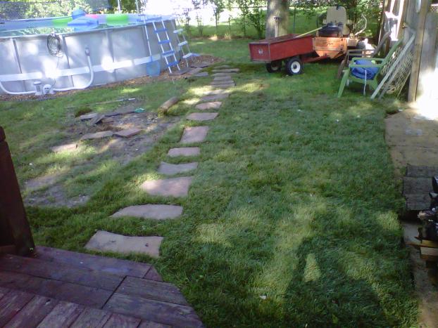 A recent landscaper job in the area