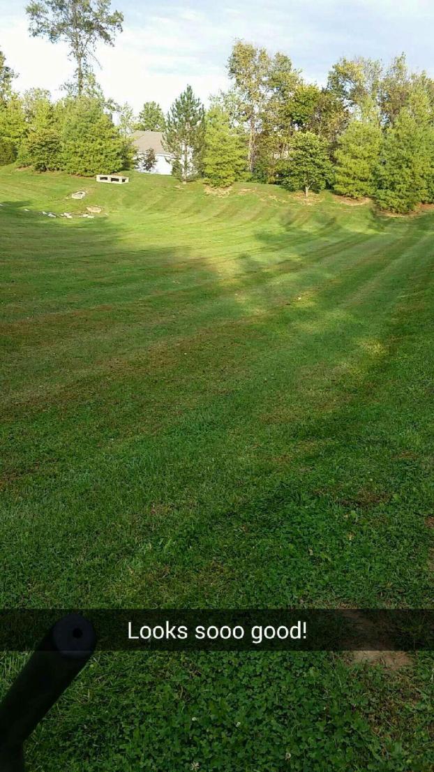 A recent landscaper job in the area